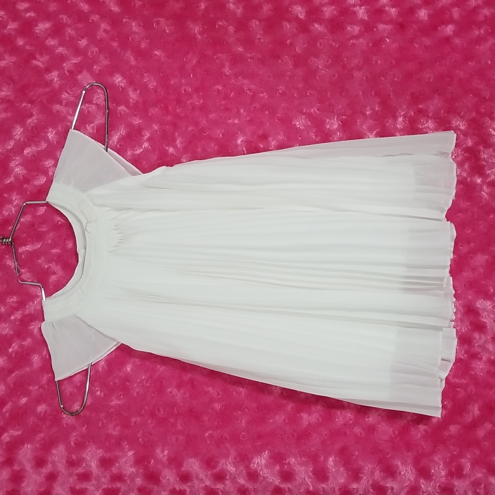BABY HARVEST PLEATED BABY DRESS IN WHITE 28- 24' MONTHS